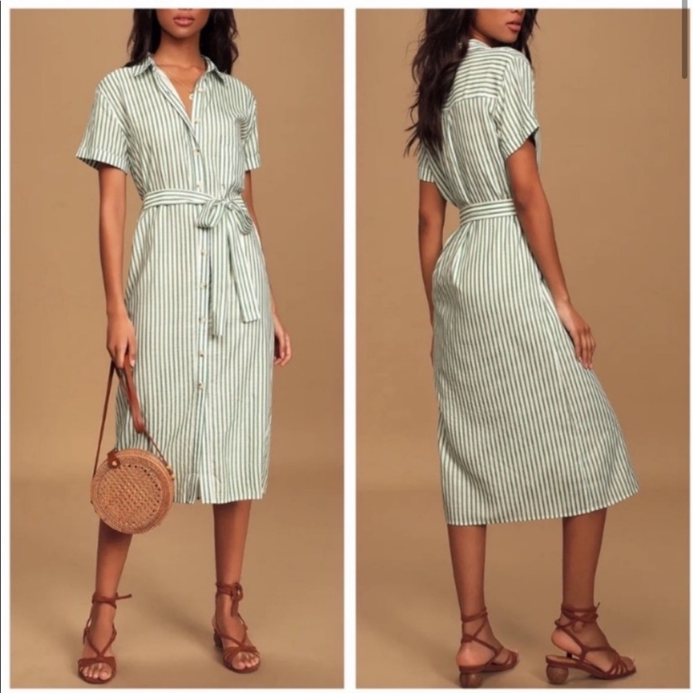 Lulu’s Beachy Keen striped shirt dress